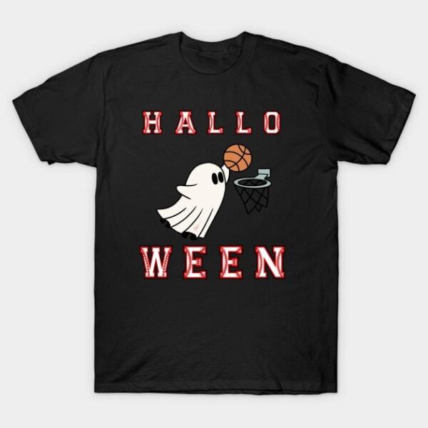 Basketball Ghost Halloween T Shirt 1 1