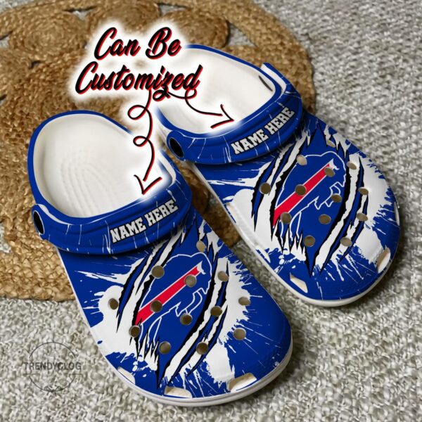Bills Crocs Personalized BBills Football Ripped Claw Clog Shoes