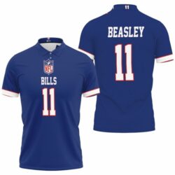 Buffalo Bill Cole Beasley 11 Nfl Blue Jersey Inspired Style Polo Shirt All Over Print Shirt 3d