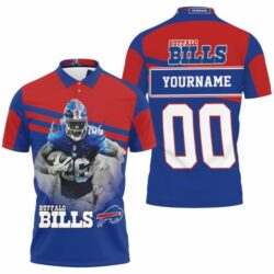 Buffalo Bills #26 Afc East Division Champs 60th Anniversary Legend With Sign Personalized name