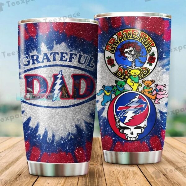 Buffalo Bills Grateful Dead Glitter Indie Tumbler