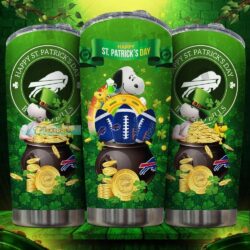 Buffalo Bills Irish Snoopy Saint Patrick?s Day Tumbler