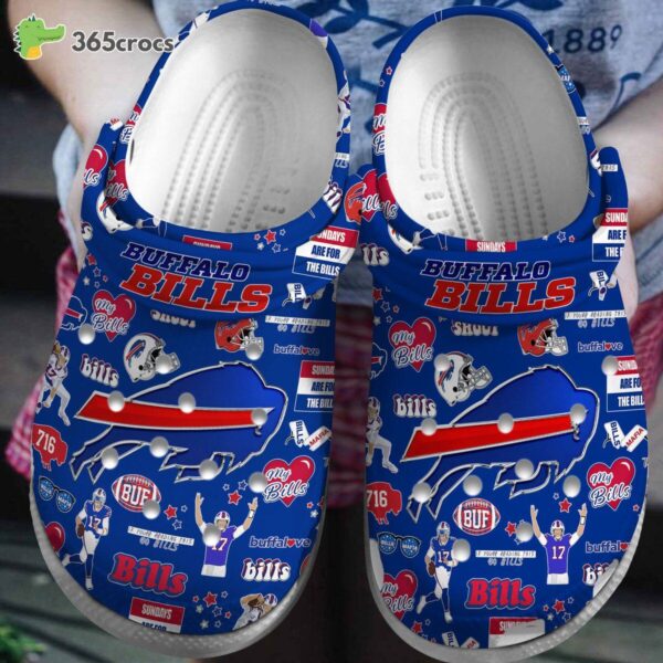 Buffalo Bills NFL Team Spirit Comfortable Crocs Clogs Shoes Series Collection New