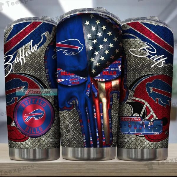 Buffalo Bills Skull Mechanic Tumbler