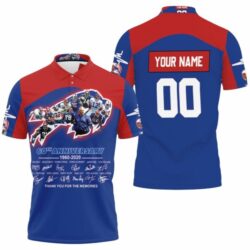 Buffalo Bills memories Afc East Division Champs 60th Anniversary Legend With Sign Personalized 3D Polo Shirt