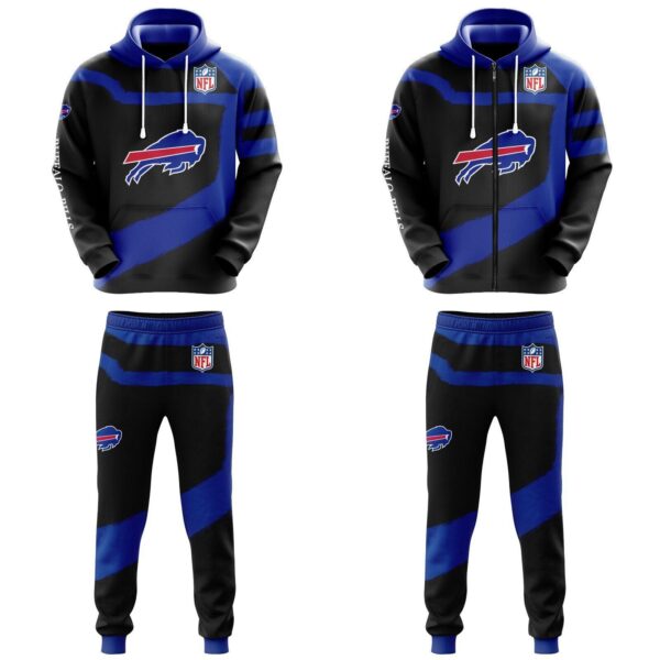 Buffalo Bills nfl 2 Piece Tracksuit Casual Hooded Sweatsuit Jogging Outfit gift