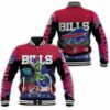 Buffalo Bills nfl Christmas, Grinch In Toilet Knitting Pattern 3D Baseball Jacket
