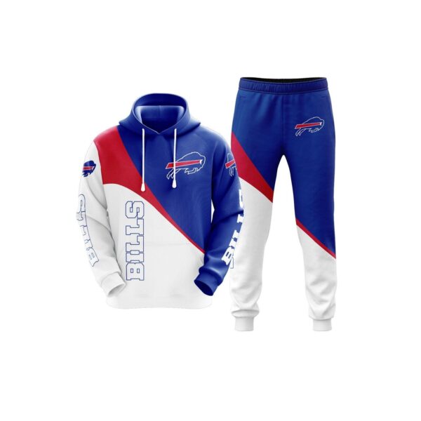 Buffalo Bills nfl Tracksuit Set 2 Piece Casual hoodie Sweatshirt Sports Pants Gift v6