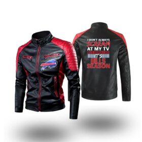 Buffalo Bills nfl quote of the bills Classic Biker Leather Jacket custom
