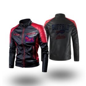 Buffalo Bills nfl the billsmafia logo Classic Biker Leather Jacket