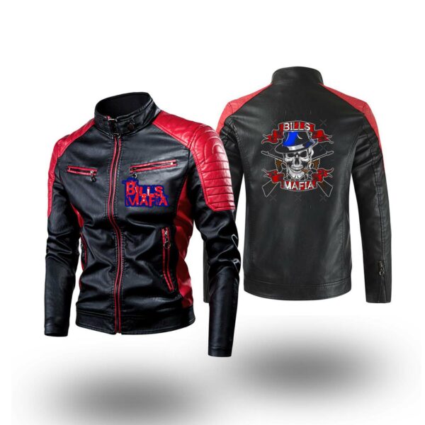 Buffalo Bills nfl the billsmafia logo Classic Biker Leather Jacket v2