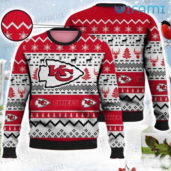 Chiefs Christmas Sweater Chevron Pattern Kansas City Chiefs Gift 1