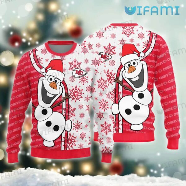 Chiefs Christmas Sweater Snowman Snowflake Kansas City Chiefs Gift 1