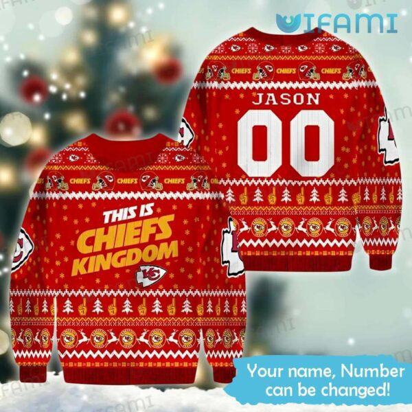Chiefs Christmas Sweater This Is Chiefs Kingdom Custom Kansas City Chiefs Gift 1
