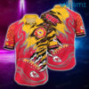 Chiefs Hawaiian Shirt Claws Football On Fire Kansas City Chiefs Gift Chiefs Hawaiian Shirt Claws Football On Fire Kansas City Chiefs Gift
