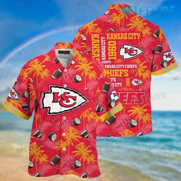 Chiefs Hawaiian Shirt Coconut Football Pattern Kansas City Gift 1