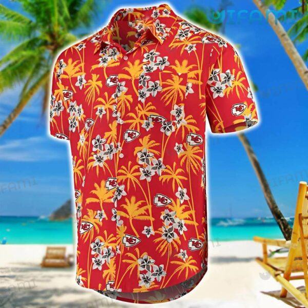 Chiefs Hawaiian Shirt Floral Coconut Tree Pattern Kansas City Gift 2