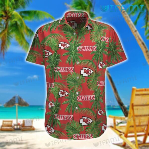 Chiefs Hawaiian Shirt Green Tropical Leaves Kansas City Gift 1