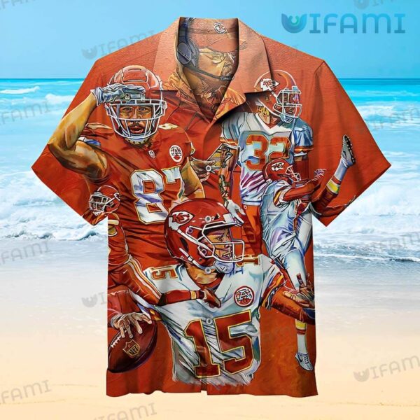 Chiefs Hawaiian Shirt Mahomes Kelce Mathieu Kansas City Chiefs Gift