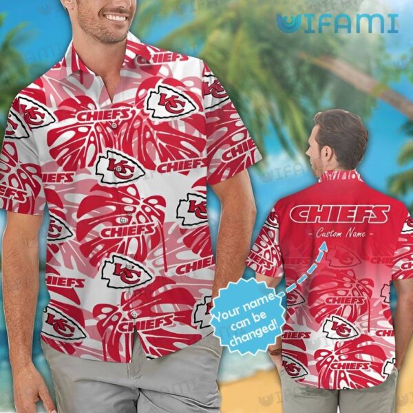 Chiefs Hawaiian Shirt Monstera Deliciosa Personalized Kansas City Chiefs Gift 2