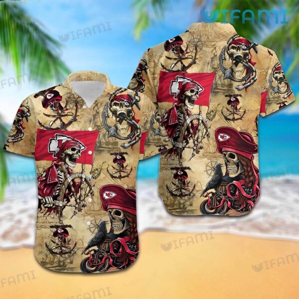 Chiefs Hawaiian Shirt Pirate Skeleton Unique Kansas City Chiefs Gift 1