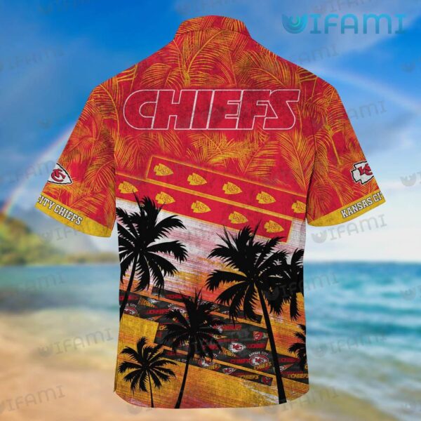 Chiefs Hawaiian Shirt Tropical Leaf Pattern Logo Kansas City Chiefs Gift 2