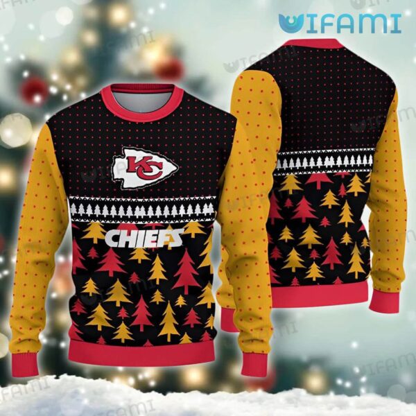 Chiefs Sweater Christmas Tree Dot Pattern Kansas City Chiefs Gift