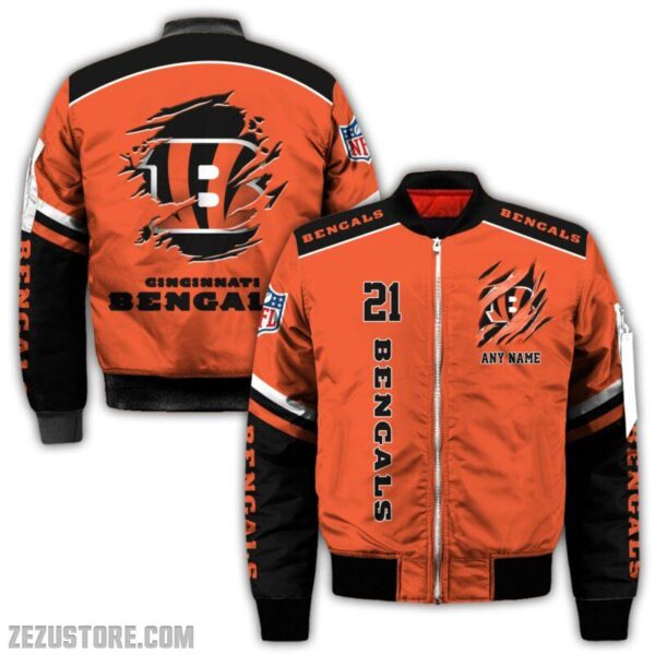 Cincinnati Bengals NFL all over 3D Bomber jacket fooball gift for fan
