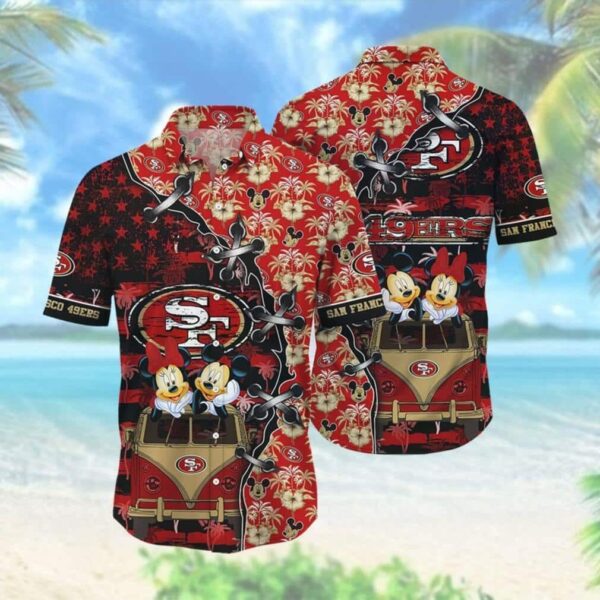 Cool Disney Mickey Mouse NFL San Francisco 49ers Hawaiian Shirt NFL Hawaiian Shirt