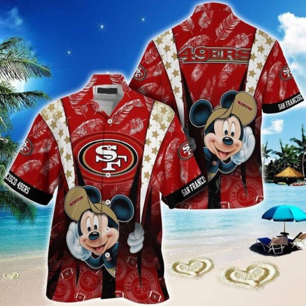 Cool Mickey Mouse NFL San Francisco 49ers Hawaiian Shirt NFL Hawaiian Shirt