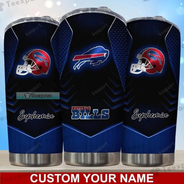 Custom Buffalo Bills Dark Blue Helmet Tumbler