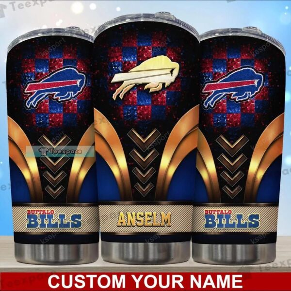 Custom Buffalo Bills Golden Football Champions Tumbler