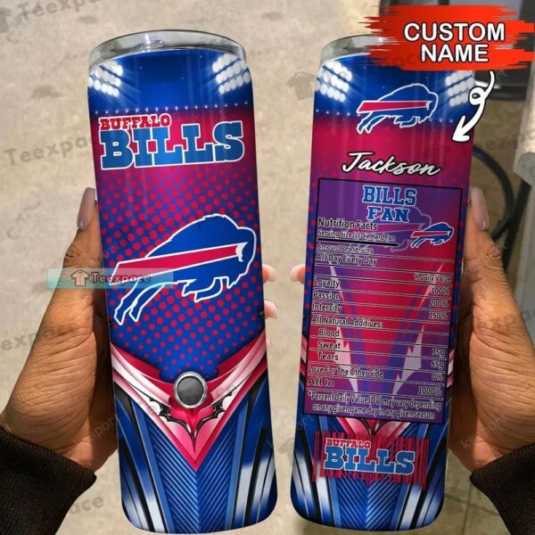 Custom Buffalo Bills Ingredians Of Football Skinny Tumbler