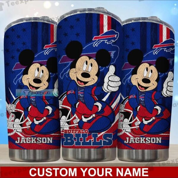 Custom Buffalo Bills Mickey Mouse Football Tumbler