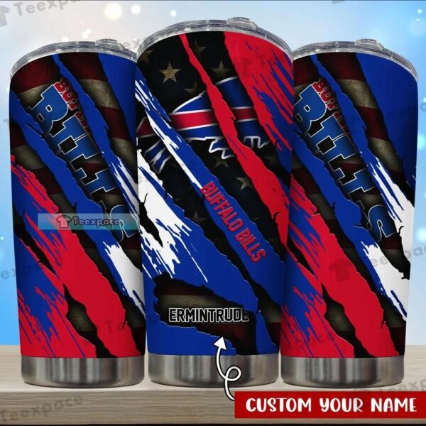 Custom Buffalo Bills Wild Football Tumbler