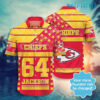 Custom Chiefs Hawaiian Shirt Star Red Gold Kansas City Chiefs Gift Custom Chiefs Hawaiian Shirt Star Red Gold Kansas City Chiefs Gift 1