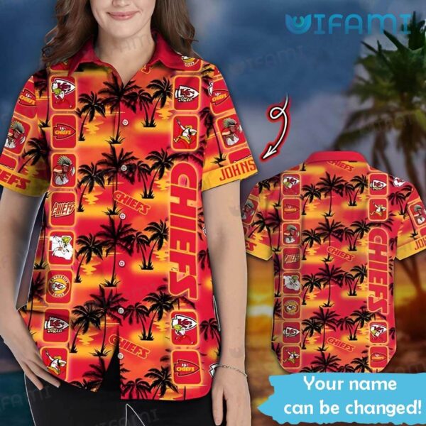 Custom KC Chiefs Hawaiian Shirt Logo History Kansas City Chiefs Gift 2