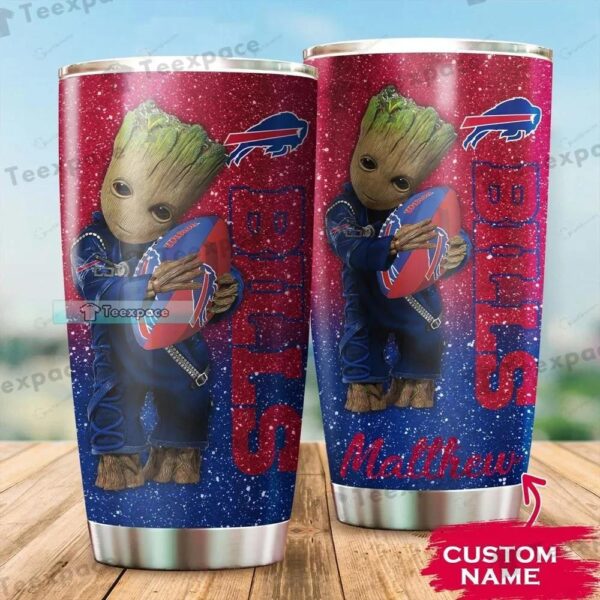 Custom Name Buffalo Bills Football Player Groot Tumbler