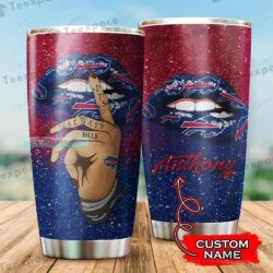 Custom Name Buffalo Bills It’s Always Bills Glitter Lips Tumbler