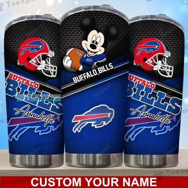 Custom Name Buffalo Bills Mickey Football Player Tumbler