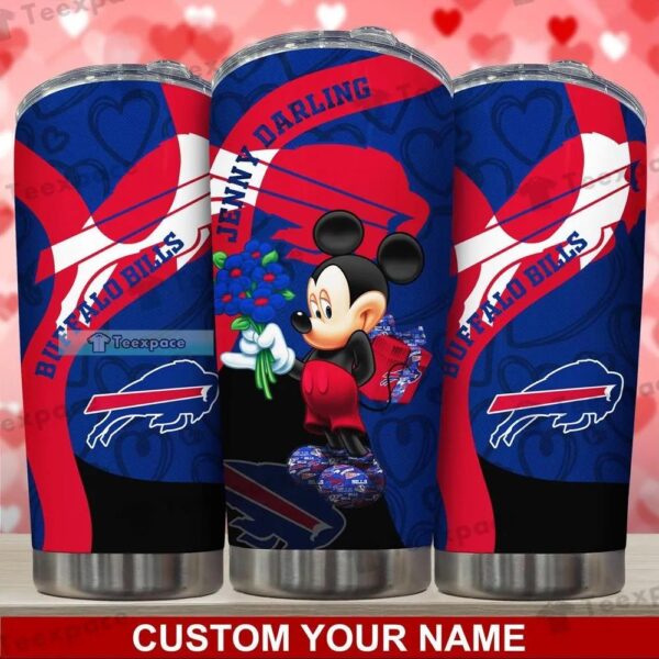 Custom Name Buffalo Bills Mickey Lovely Tumbler