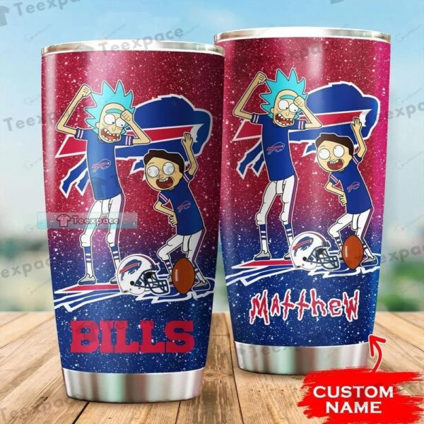 Custom Name Buffalo Bills Rick And Morty Cartoon Tumbler