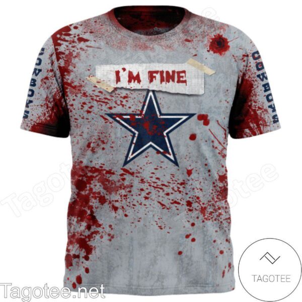 Dallas Cowboys Blood Jersey NFL Halloween T shirt for fan