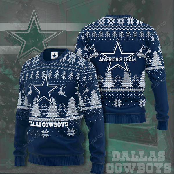 Dallas Cowboys Christmas Christmas Warmth Thicken Sweater Shirt Print Sweatshirt