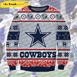 Dallas Cowboys Custome Ugly Sweater Christmas, Dallas Cowboys All-Over Print Thicken Travis Scott Merch