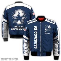 Dallas Cowboys NFL all over 3D Bomber jacket, fooball gift for fan