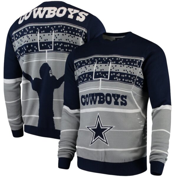 Dallas Cowboys Navy Stadium Light Up ugly Sweater christmas gift for fan