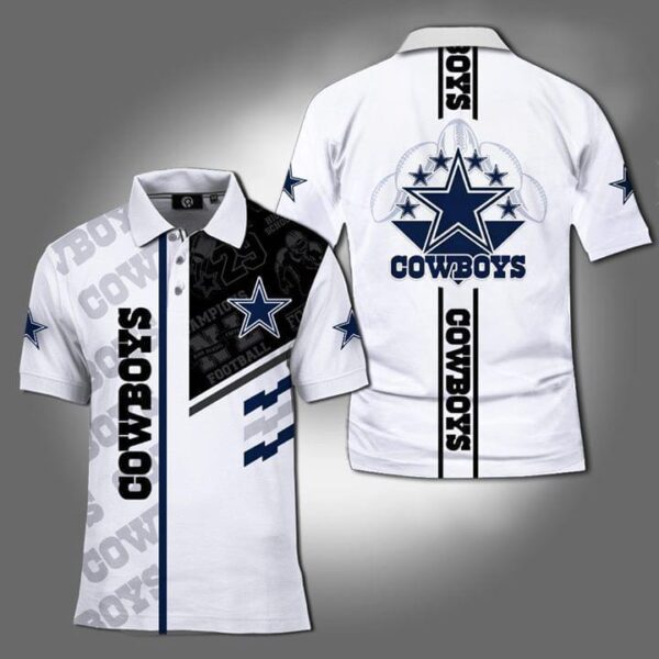 Dallas Cowboys Nfl 3d Printed Polo