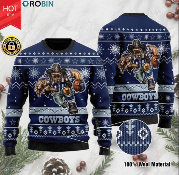 Dallas Cowboys nfl 3D Printed Ugly Christmas Sweater custom name for fan v2
