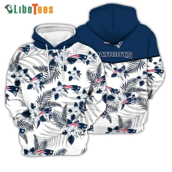 Football American Pattern Flowers New England Patriots Hoodie Gifts For Patriots Fans custom shirt